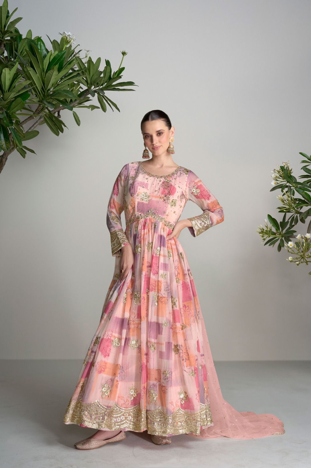 Anayah By Gulkayra Real Chinon Wedding Gown With Dupatta Wholesale Shop In Surat